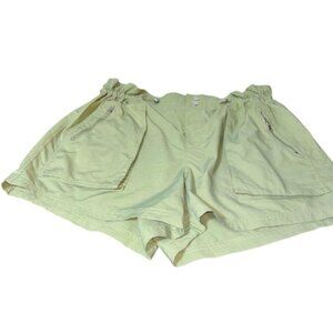 Calia Womens Large Journey Collection High Rise Shorts Adjustable Waistband Sage
